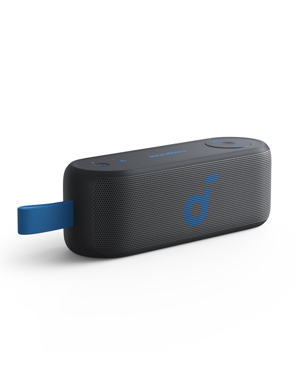 Caixa de som Anker Soundcore Select 3 preta com alça azul