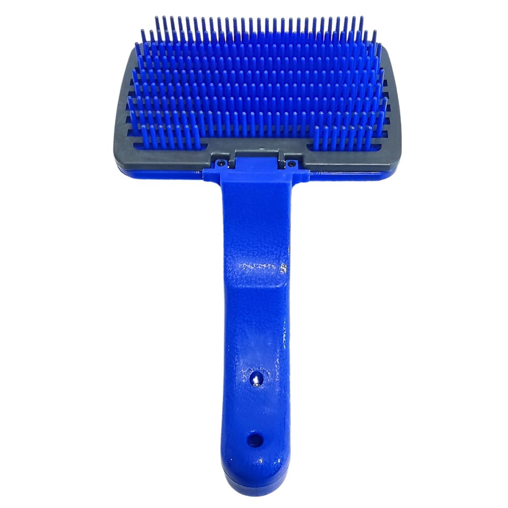 Rasqueadeira Chalesco Super Clean azul com cabo curvo e base de pinos de plástico