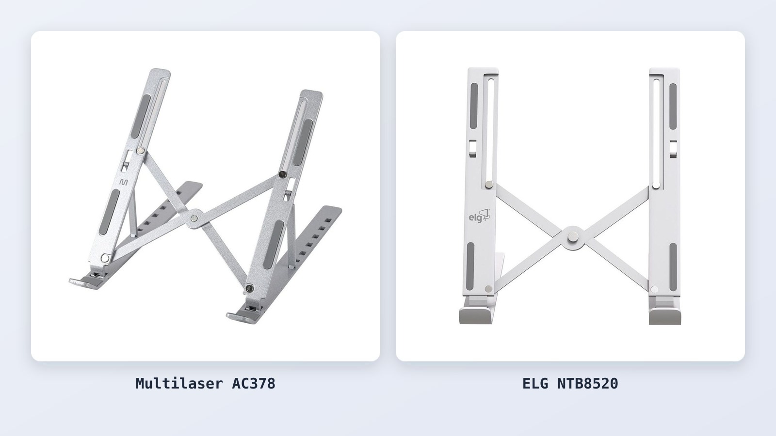 Multilaser AC378 ou ELG NTB8520: qual suporte de notebook comprar?