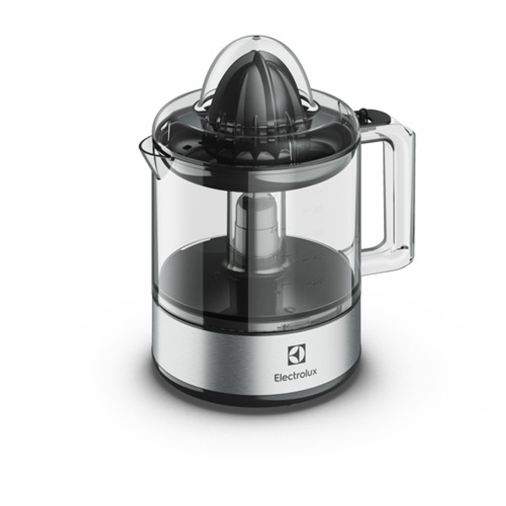 Espremedor de frutas Electrolux Efficient ECP10 com jarra transparente, cone preto e base em inox escovado
