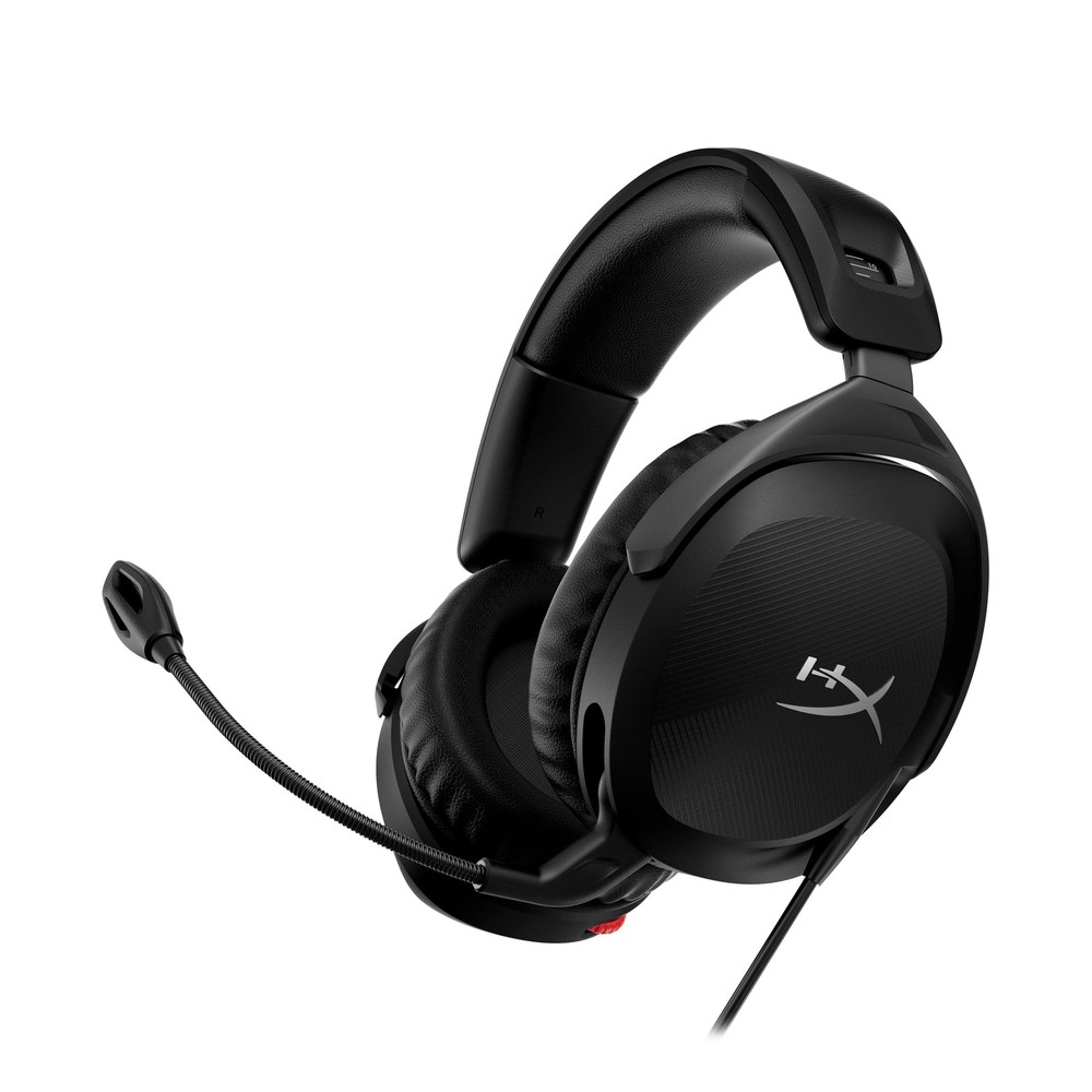 Headset HyperX Cloud Stinger 2 preto com microfone flexível e concha giratória