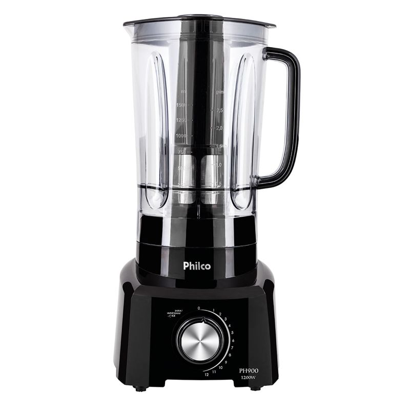 Liquidificador Philco PH900 preto com jarra transparente