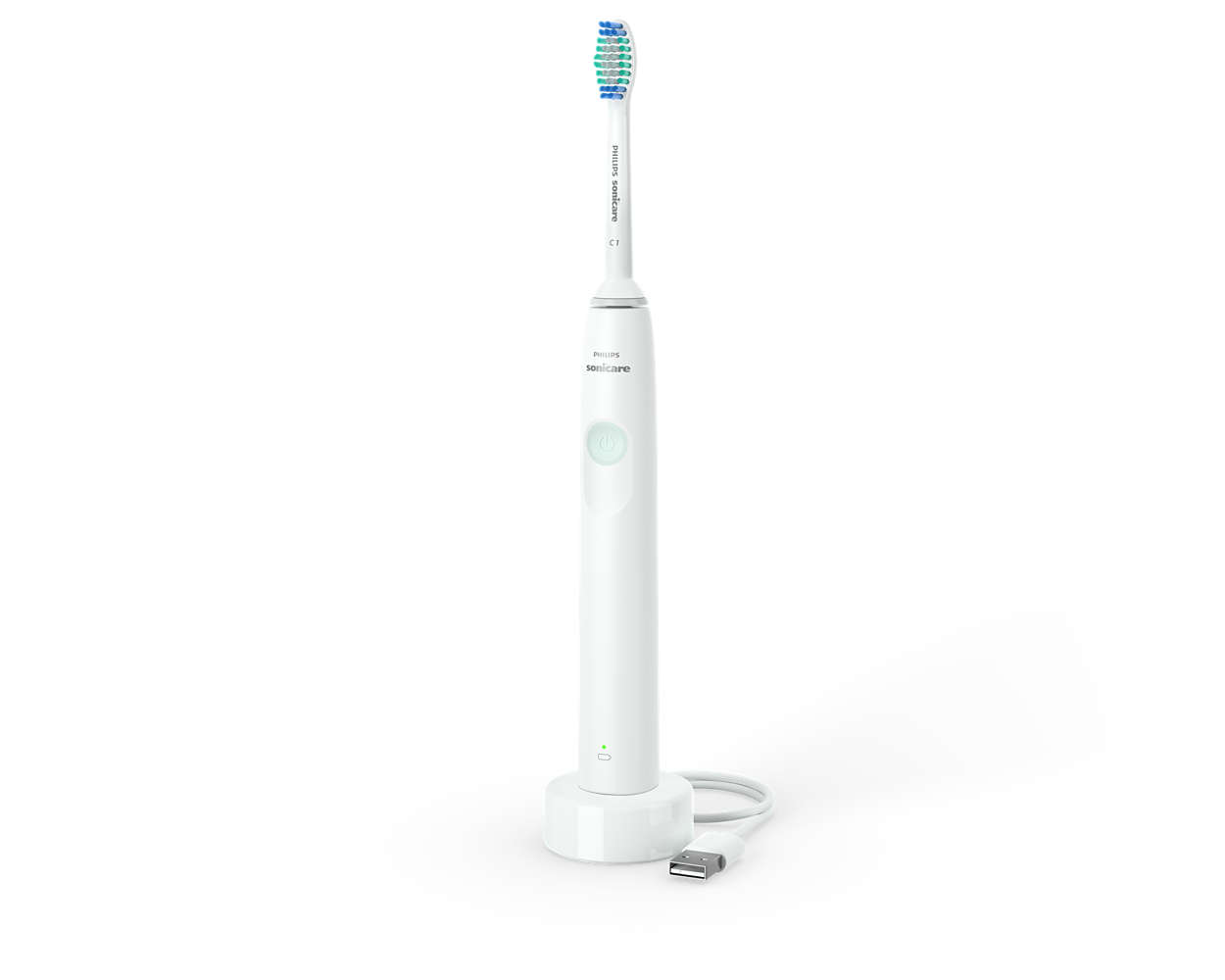 Escova elétrica Philips Sonicare Series 2100 branca com carregador USB