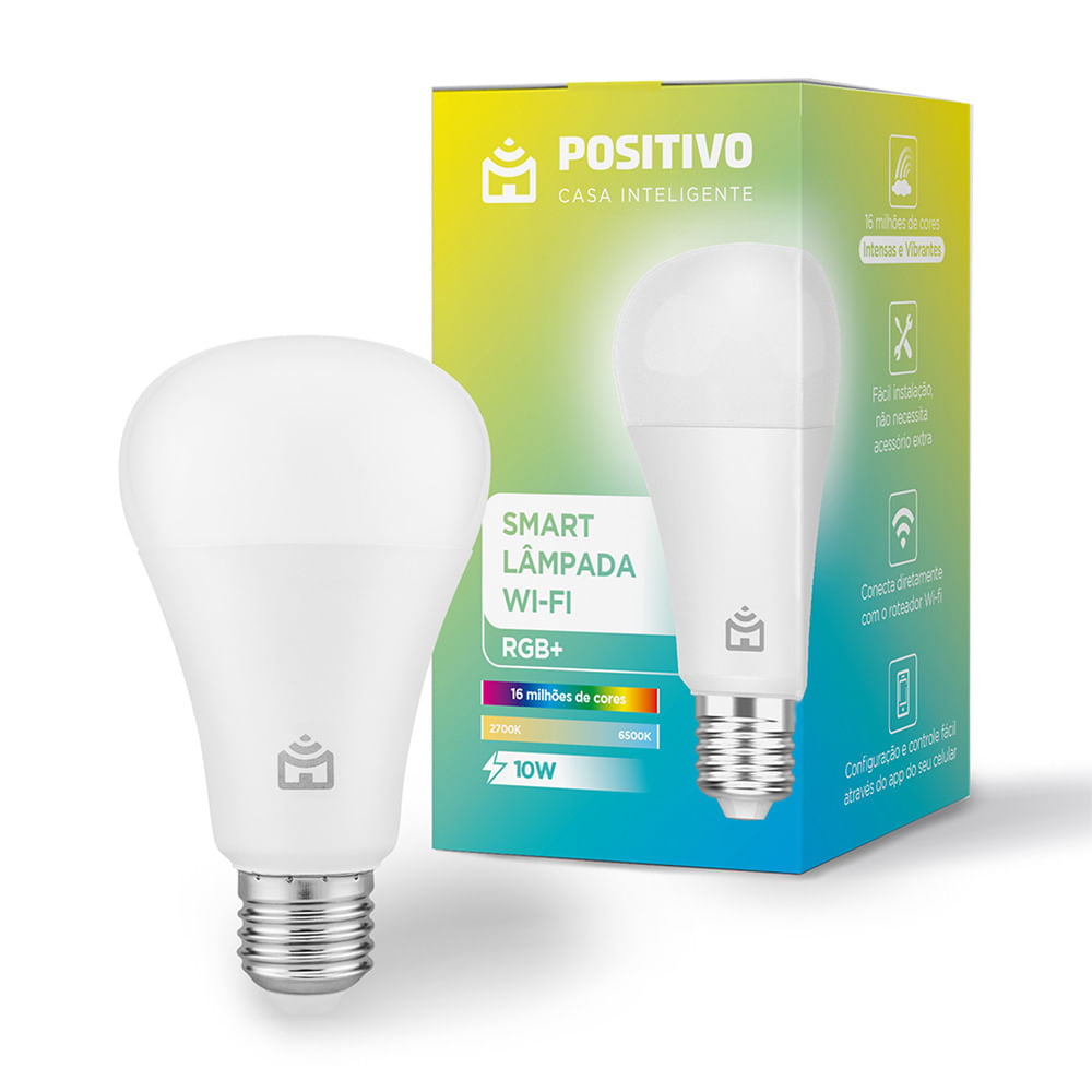Lâmpada inteligente Wi-Fi Positivo Casa Inteligente com embalagem