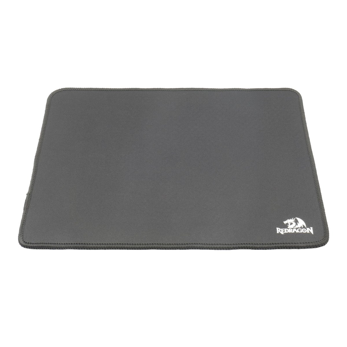 Mousepad Redragon Flick M P030 preto, com borda costurada e logotipo da Redragon no canto