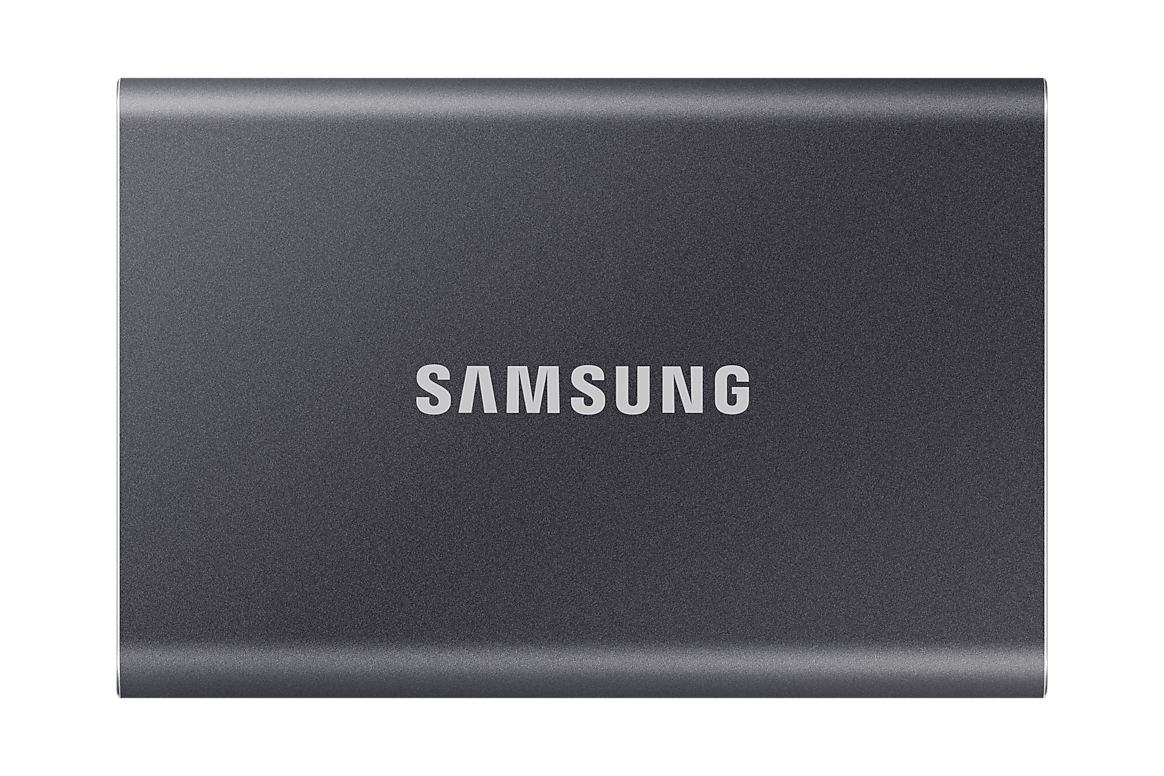 SSD externo Samsung T7 1TB em cinza