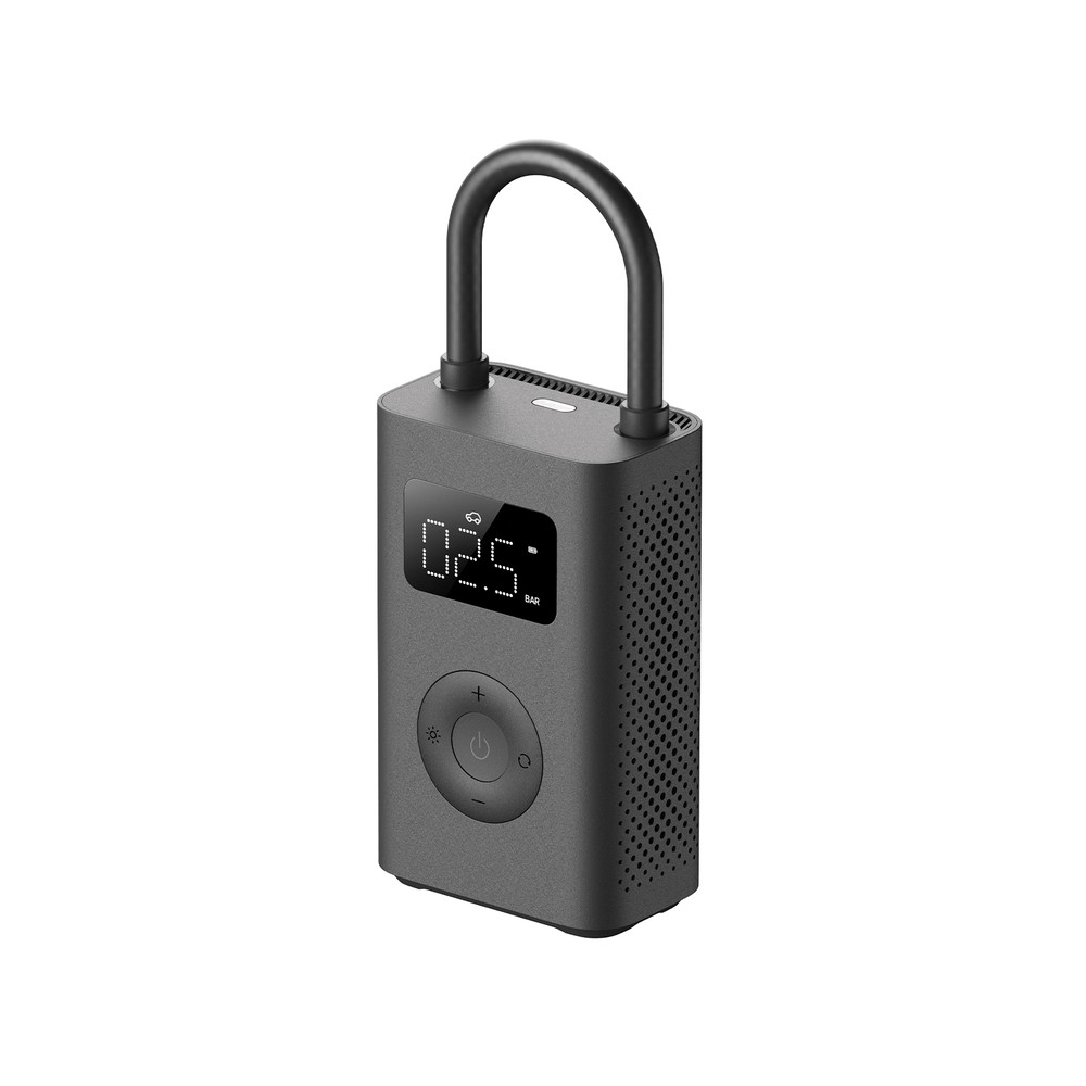 Xiaomi Compressor de Ar Portátil 2 preto com alça de mangueira e display de pressão